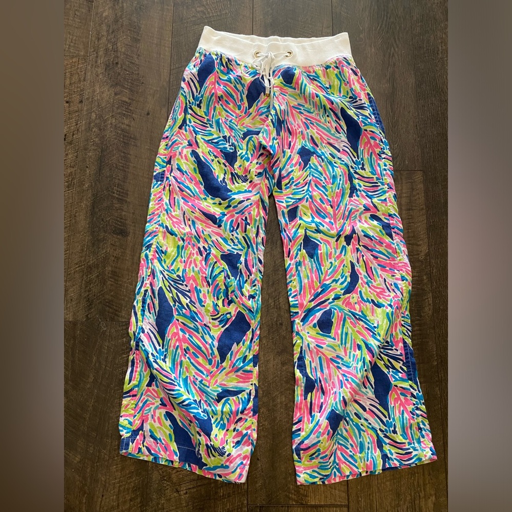 Lilly Pulitzer linen beach pant size Medium